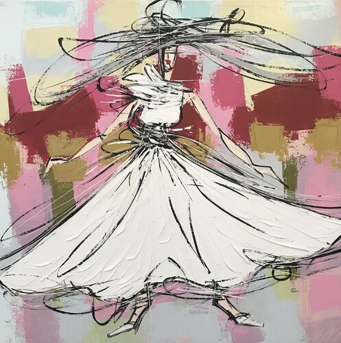 La fille à la robe blanche... (2020) von Olivier Messas, Malerei kaufen auf Singulart