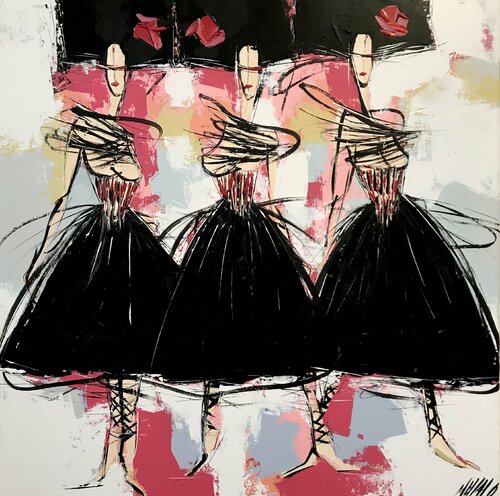 Les 3 Geishas... (2020) di Olivier Messas, Pittura in vendita su Singulart