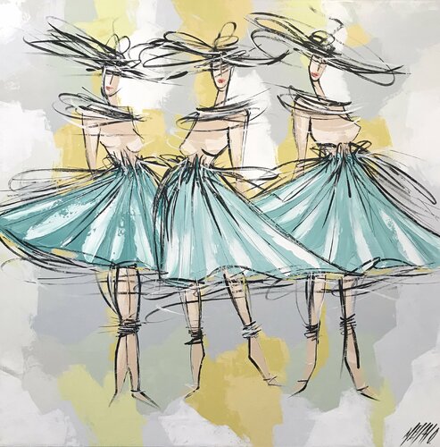 Les filles Menthe à l’eau.. (2020) von Olivier Messas, Malerei kaufen auf Singulart