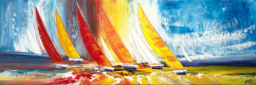 Jour de régate... V (Esprit voile 2017) van Olivier Messas, Schilderij te koop op Singulart