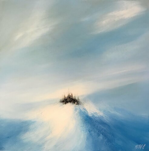 L’île sans nom... (ENTRE CIEL ET MER 2014) van Olivier Messas, Schilderij te koop op Singulart