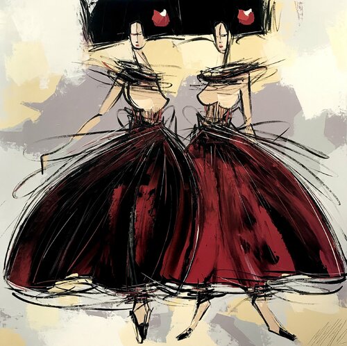 Les 2 Geishas... (2020) de Olivier Messas, Pintura a la venta en Singulart