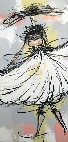 La fille dans le vent... (2020) van Olivier Messas, Schilderij te koop op Singulart