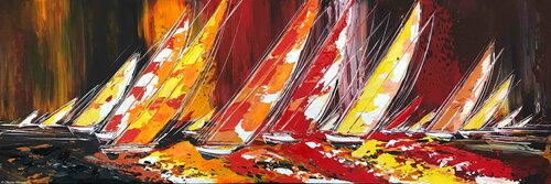La nuit des voiliers... (Esprit voile 2018) de Olivier Messas, Pintura a la venta en Singulart