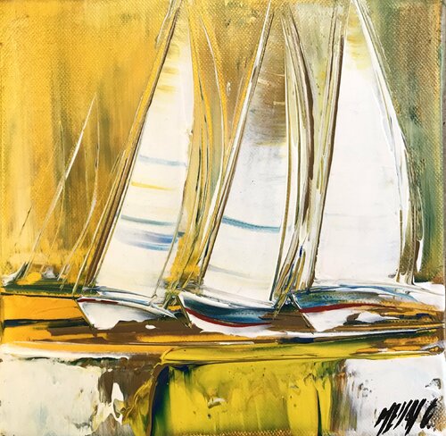 Régate d’été... (Esprit voile 2017) von Olivier Messas, Malerei kaufen auf Singulart