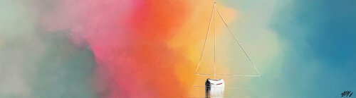 Liberté... (ESPRIT VOILE 2020) von Olivier Messas, Malerei kaufen auf Singulart