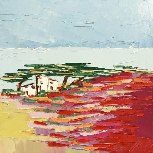 Le champ de coquelicots... (2020) von Olivier Messas, Malerei kaufen auf Singulart