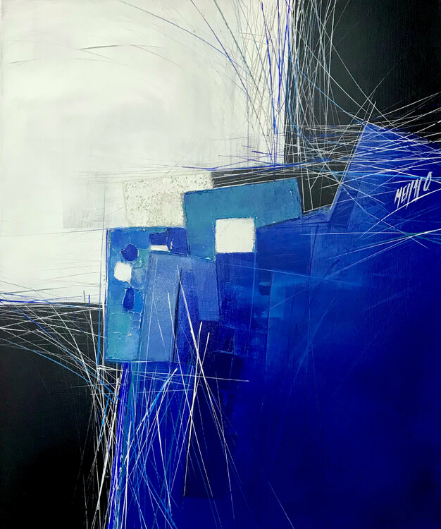 Paysage en bleu... « Géométrie nomade 2015 » Olivier Messas