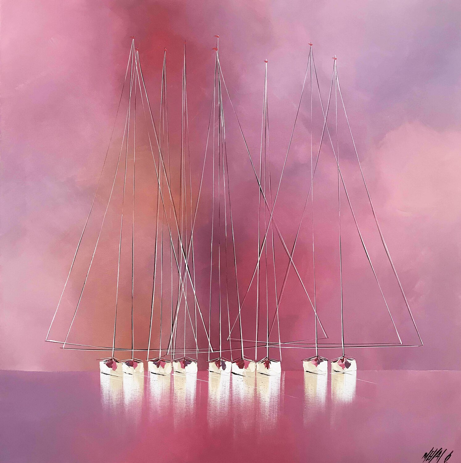 Sérénité... (Esprit voile 2021) Olivier Messas Originalgemälde zu verkaufen