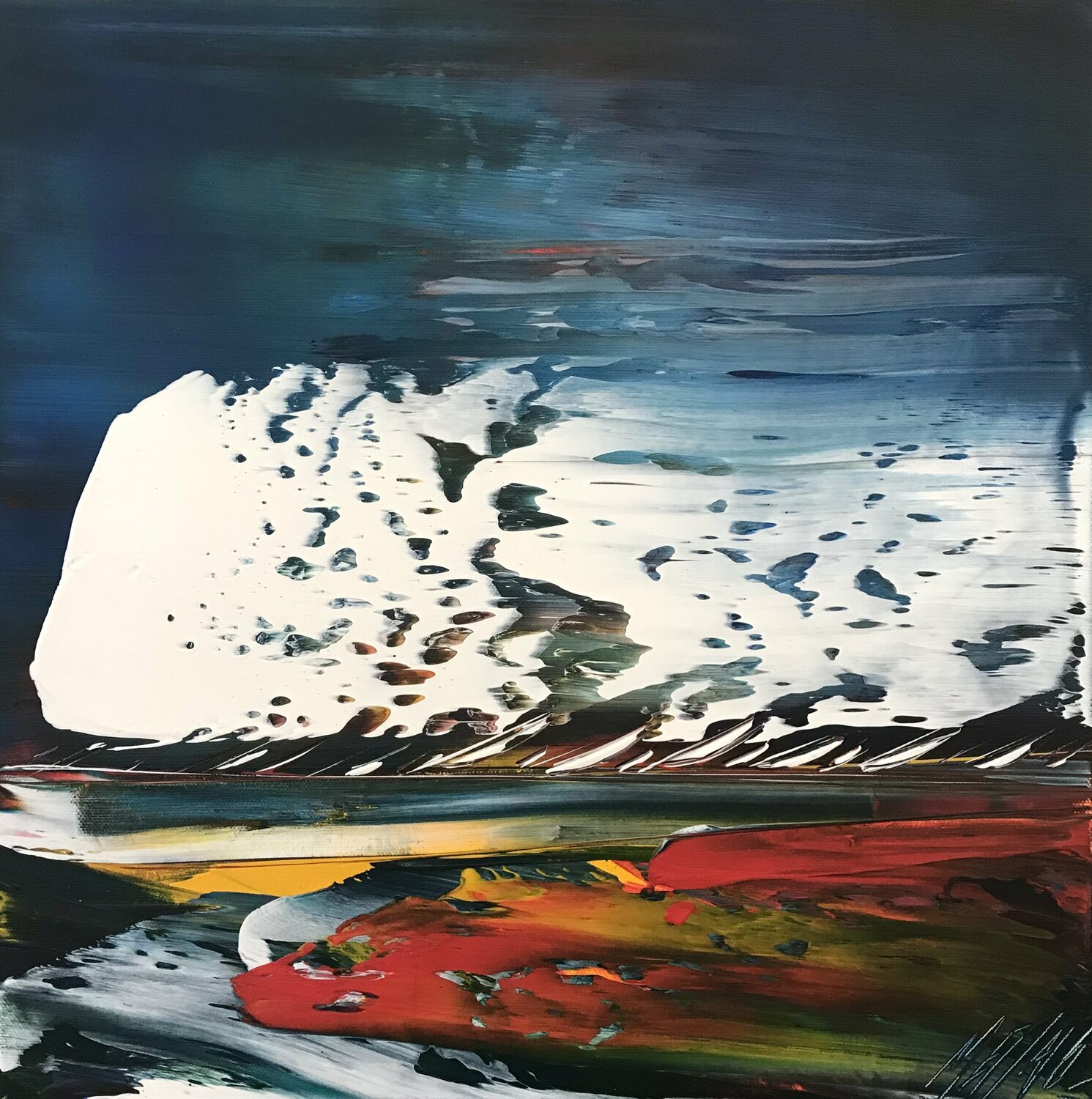 Régate à l’horizon... (Esprit voile 2021) Olivier Messas Originalgemälde zu verkaufen
