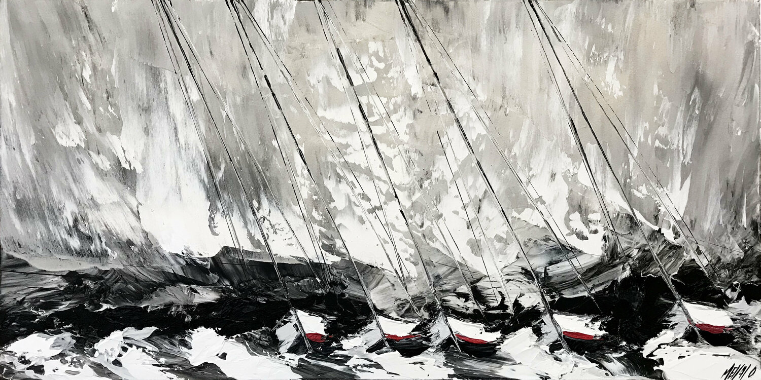 Au coeur de le tempête... (Paysage abstrait 2021) Olivier Messas Originalgemälde zu verkaufen