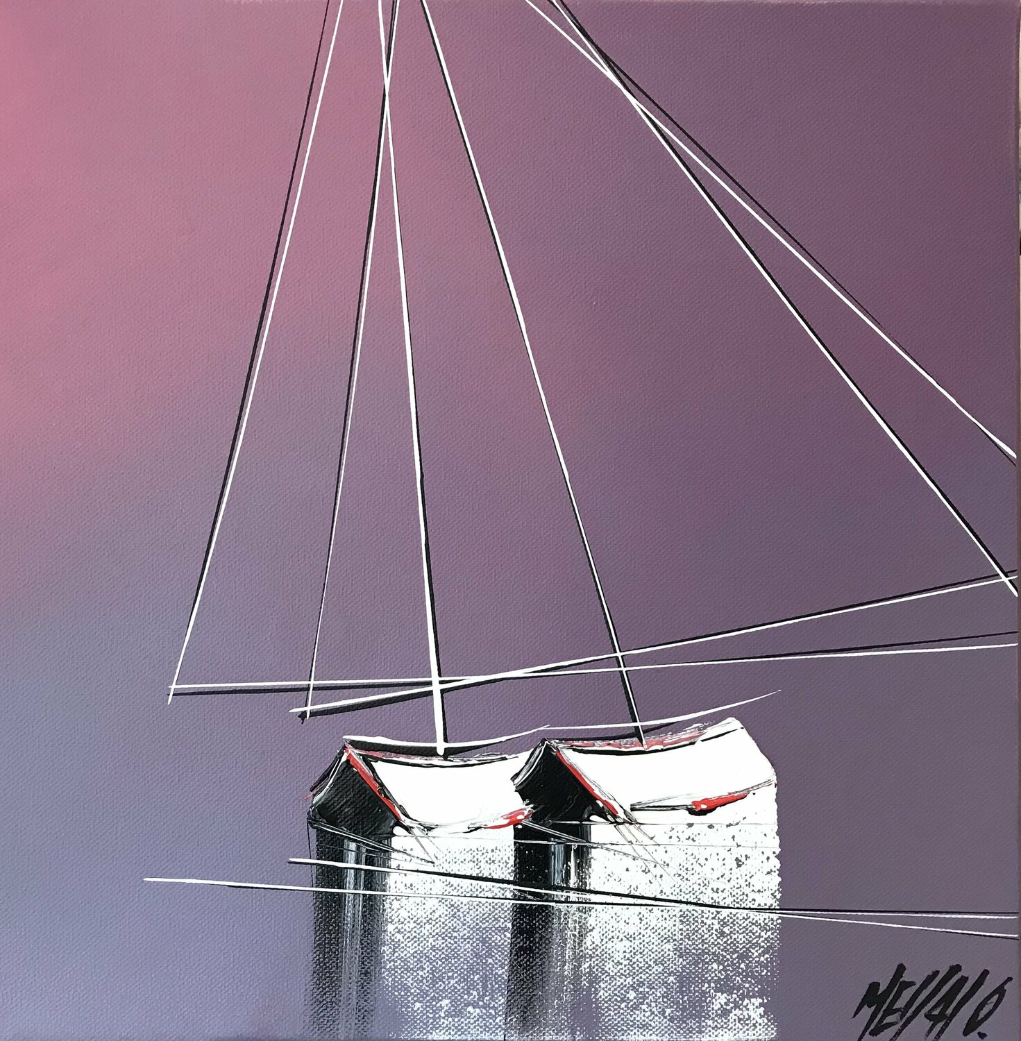 En tête à tête... (Esprit voile 2021) Olivier Messas Originalgemälde zu verkaufen