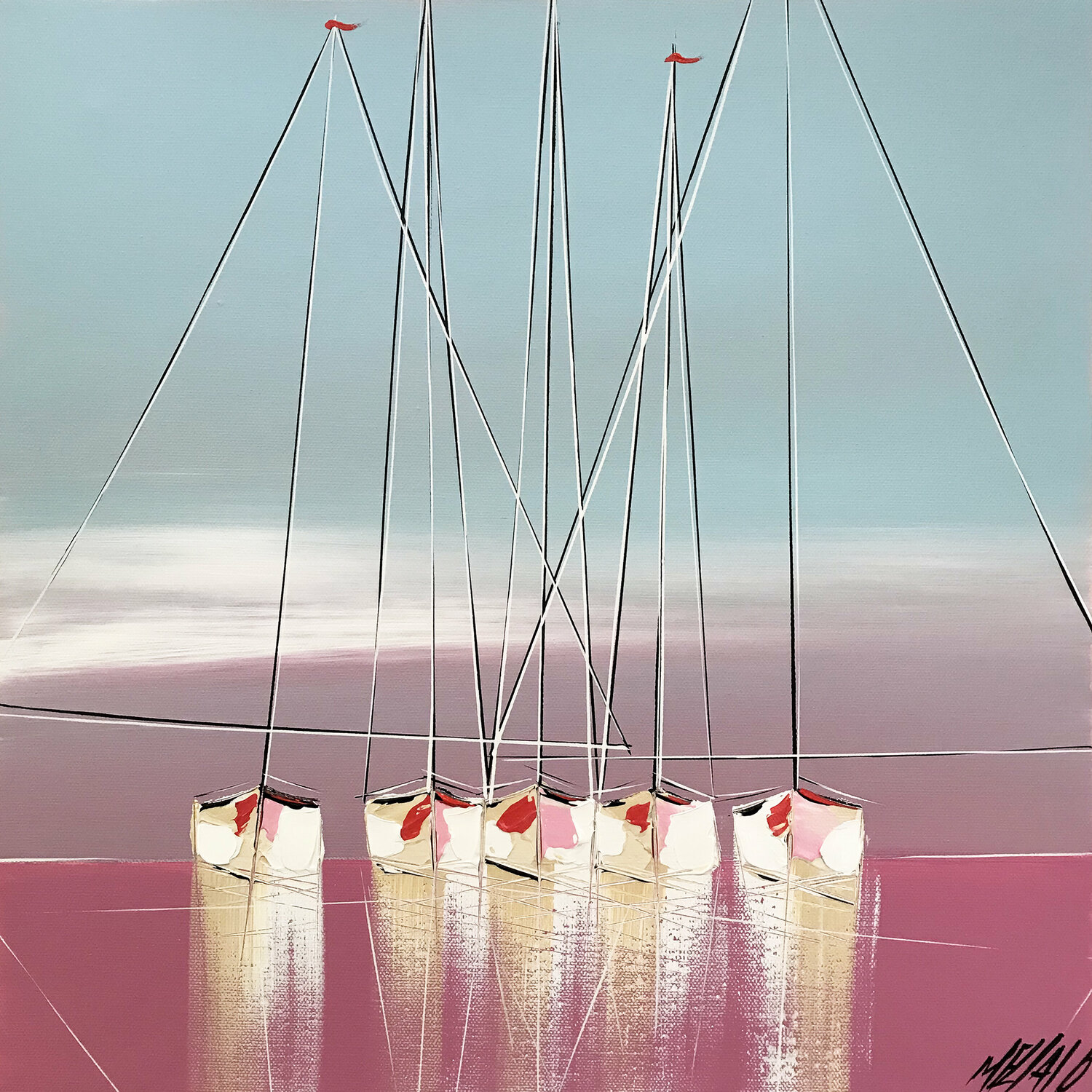La dolce vita... (Esprit voile 2021) Olivier Messas Originalgemälde zu verkaufen