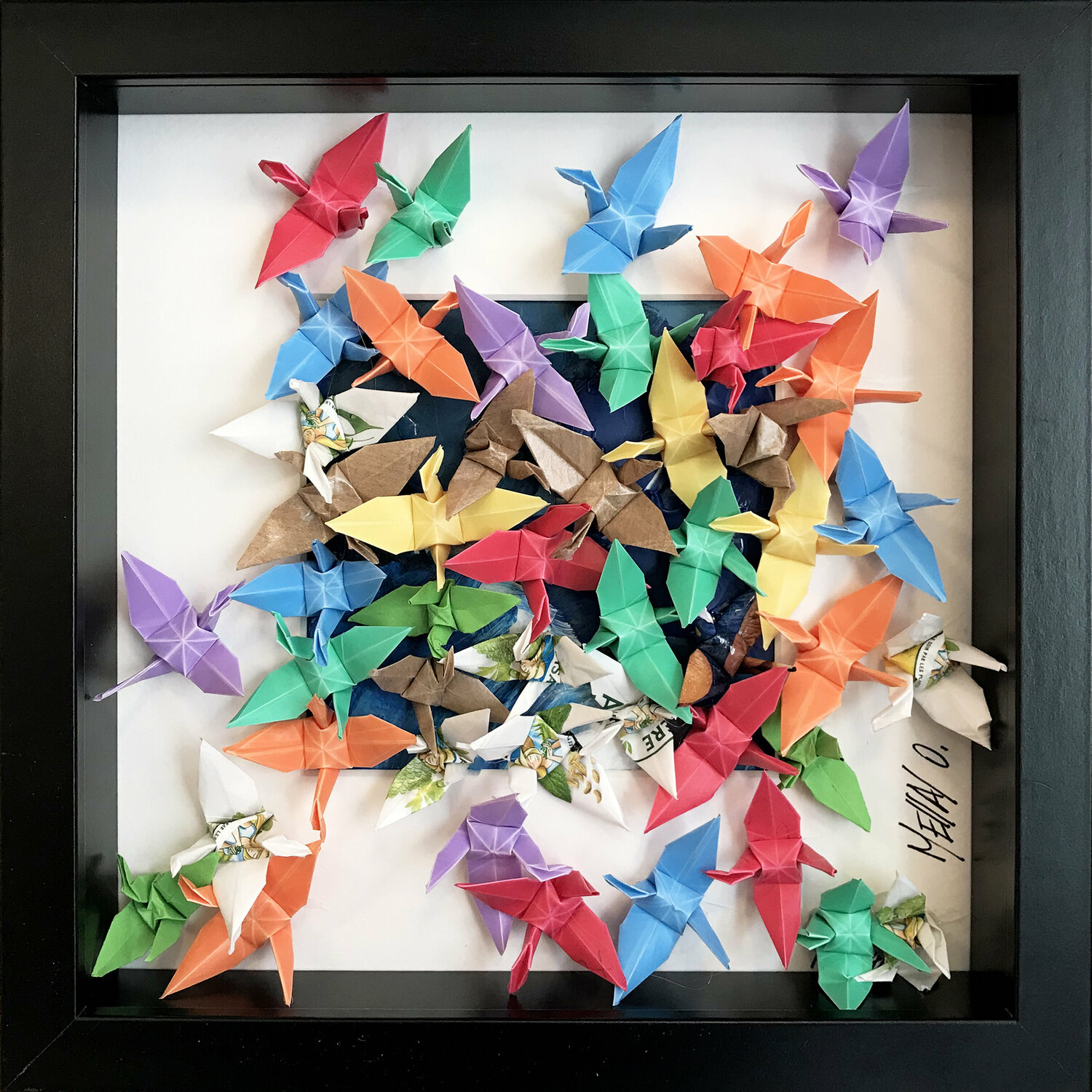 L’envolée… 001 (ORIGAMI 2021) Olivier Messas Werk auf Papier zu verkaufen