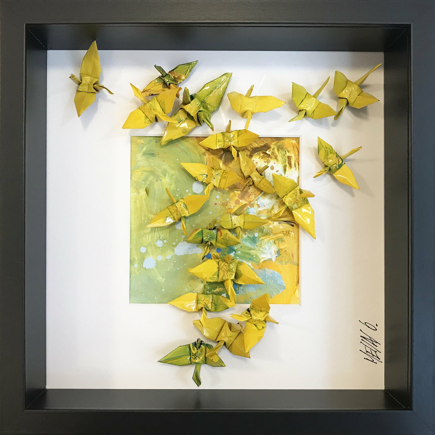 L’envolée… 010 (ORIGAMI 2021) Olivier Messas Werk auf Papier zu verkaufen
