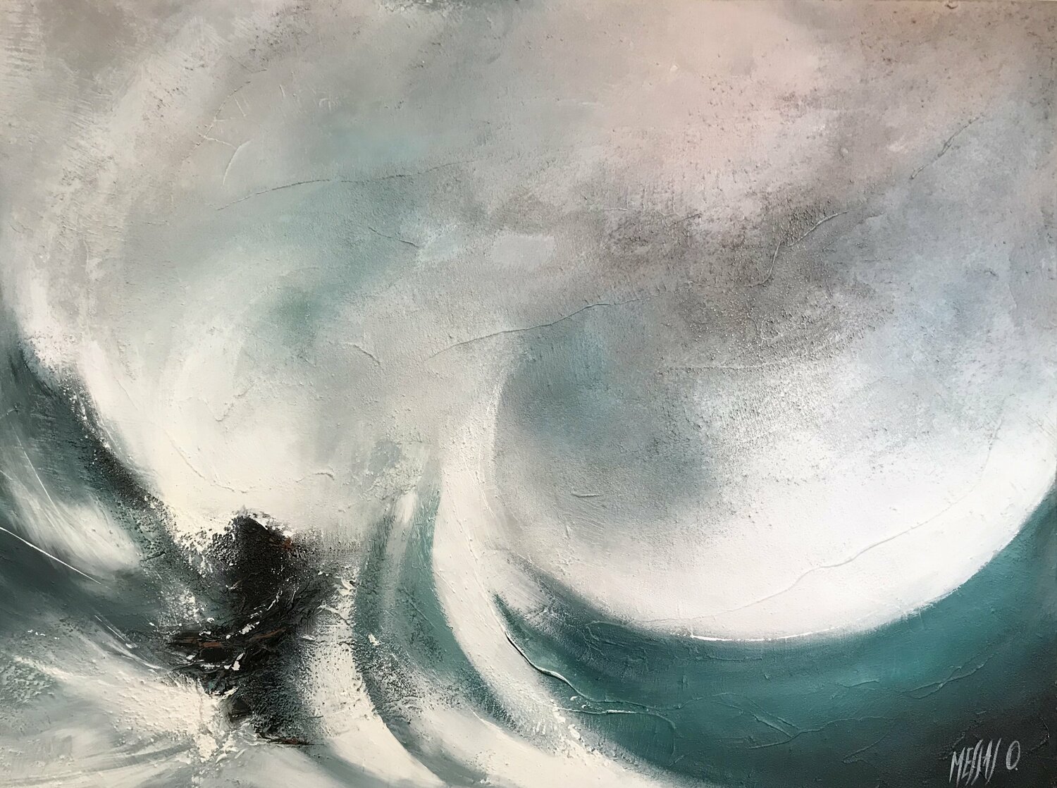 Sur les vagues... (ENTRE CIEL ET MER 2016) Olivier Messas Dipinto originale in vendita
