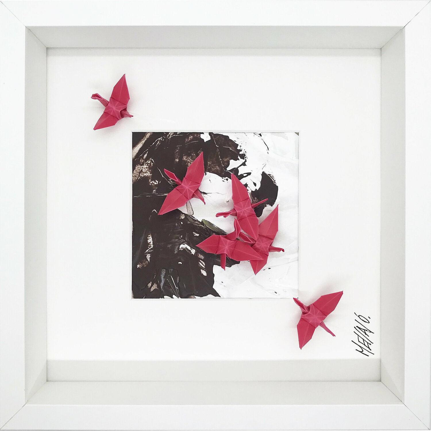 La vie en rose… II (ORIGAMI 2021) Olivier Messas Werk auf Papier zu verkaufen