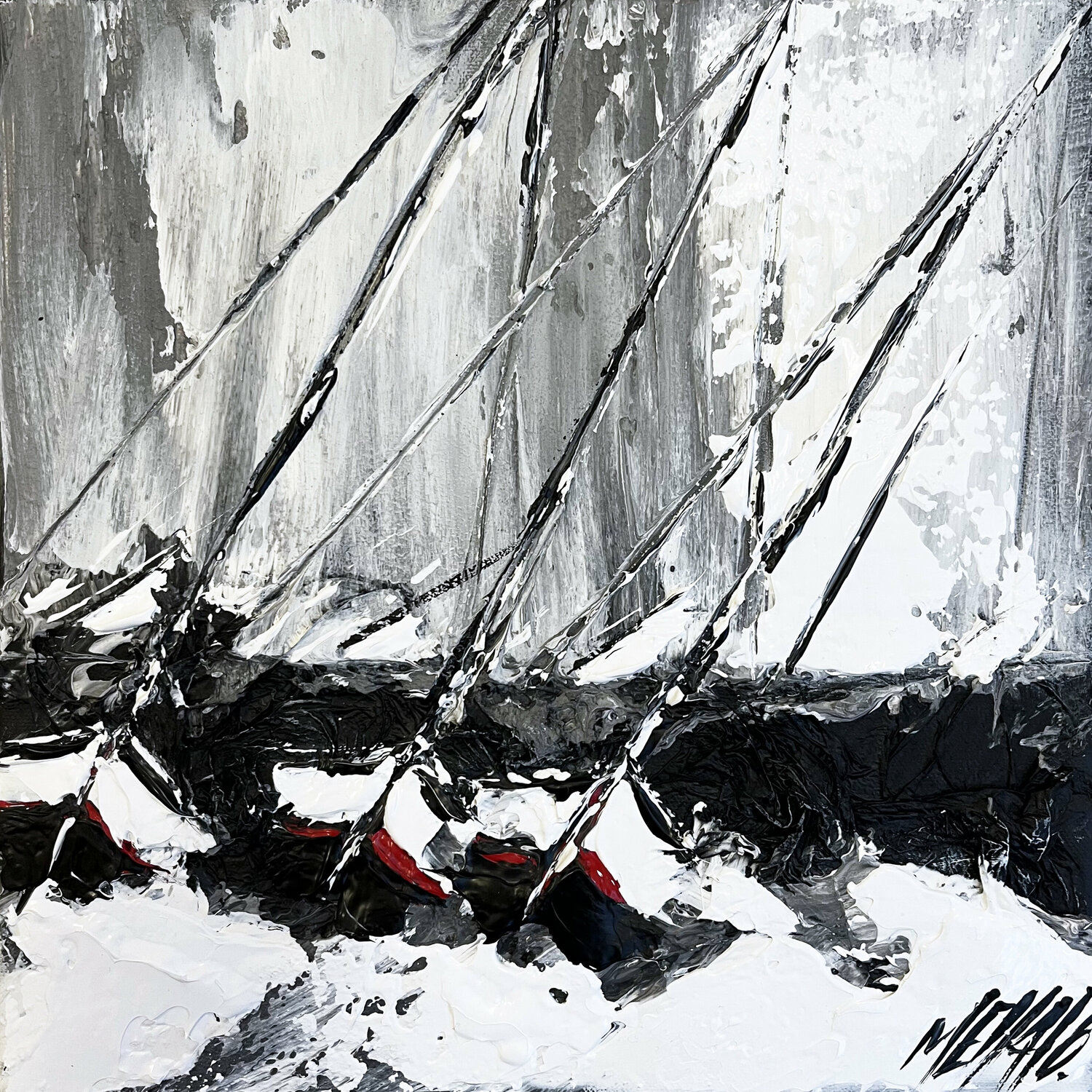 Entre vent et voile... (Paysage abstrait 2021) Olivier Messas