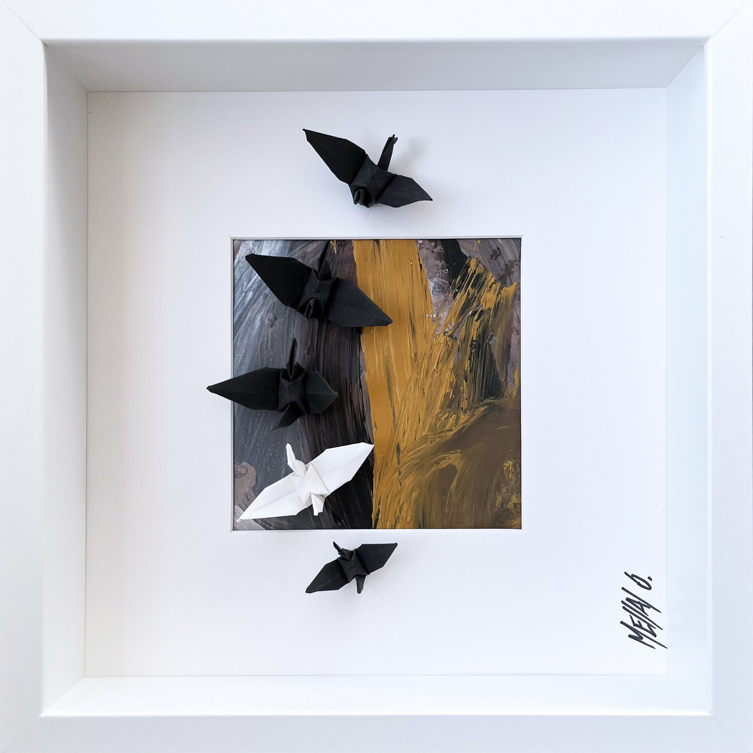 L'envolée... IX (ORIGAMI 2022) Olivier Messas Werk auf Papier zu verkaufen