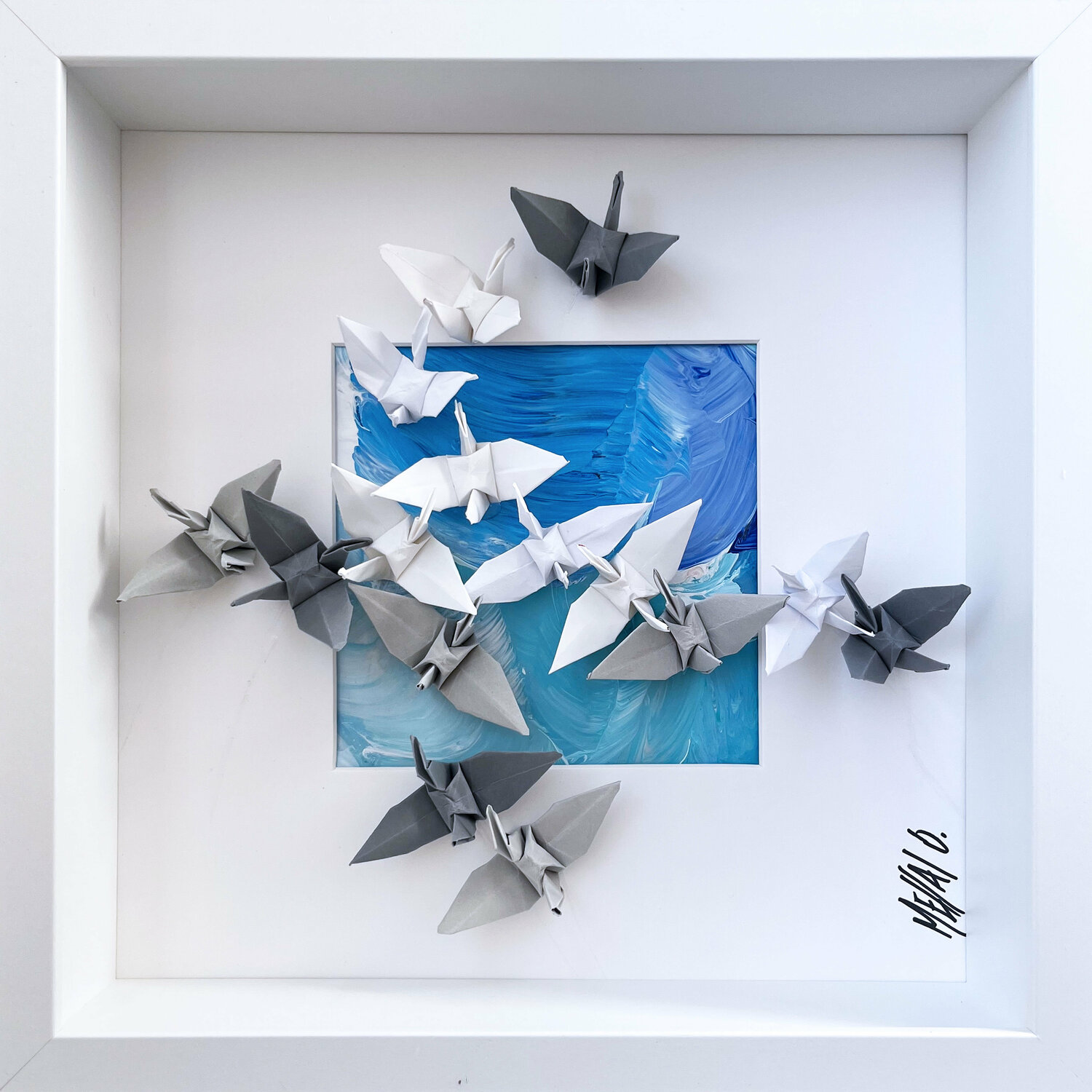 L'envolée... VII (ORIGAMI 2022) Olivier Messas Werk auf Papier zu verkaufen