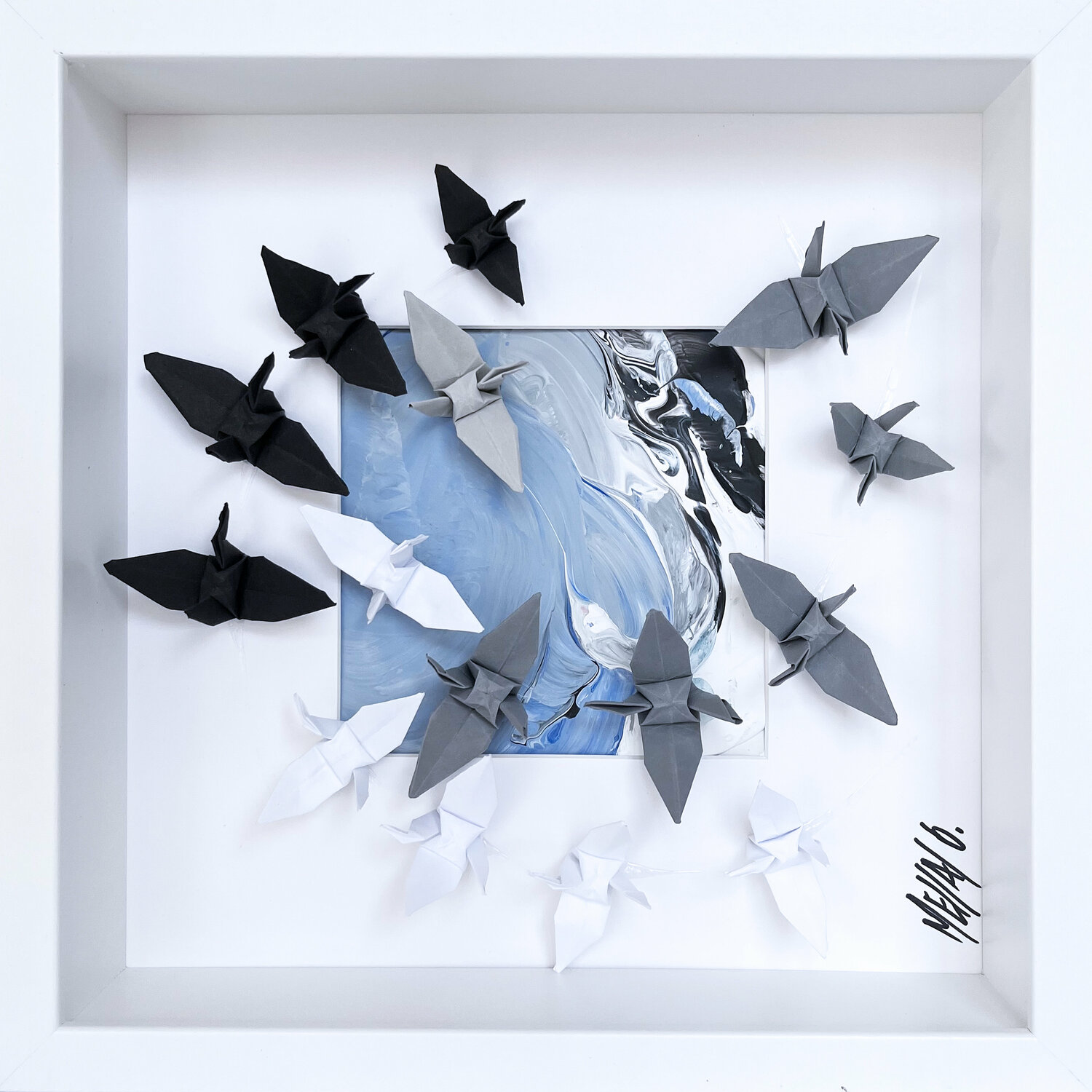 L'envolée... X (ORIGAMI 2022) Olivier Messas Werk auf Papier zu verkaufen
