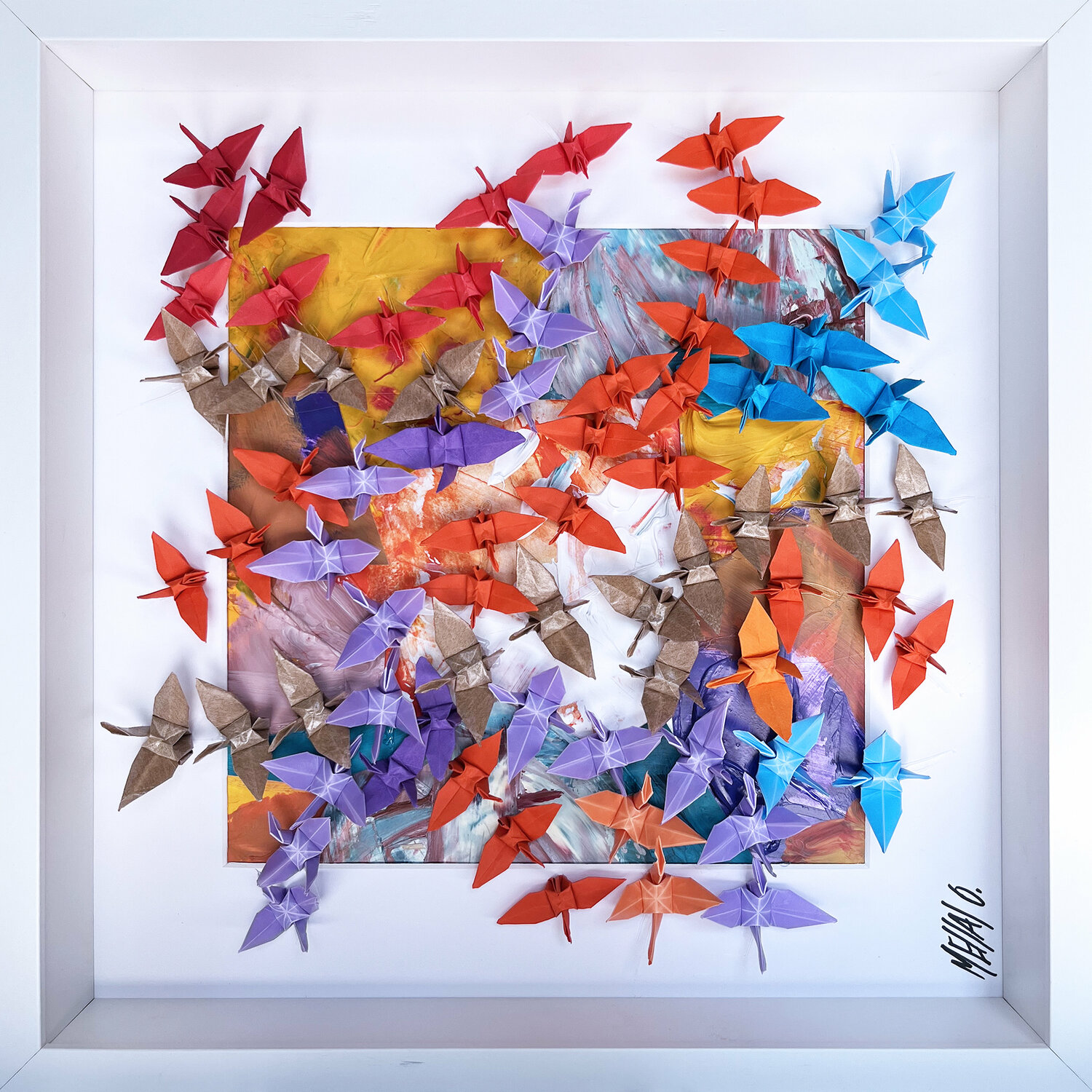 La belle échappée... VI  (ORIGAMI 2022) Olivier Messas Werk auf Papier zu verkaufen