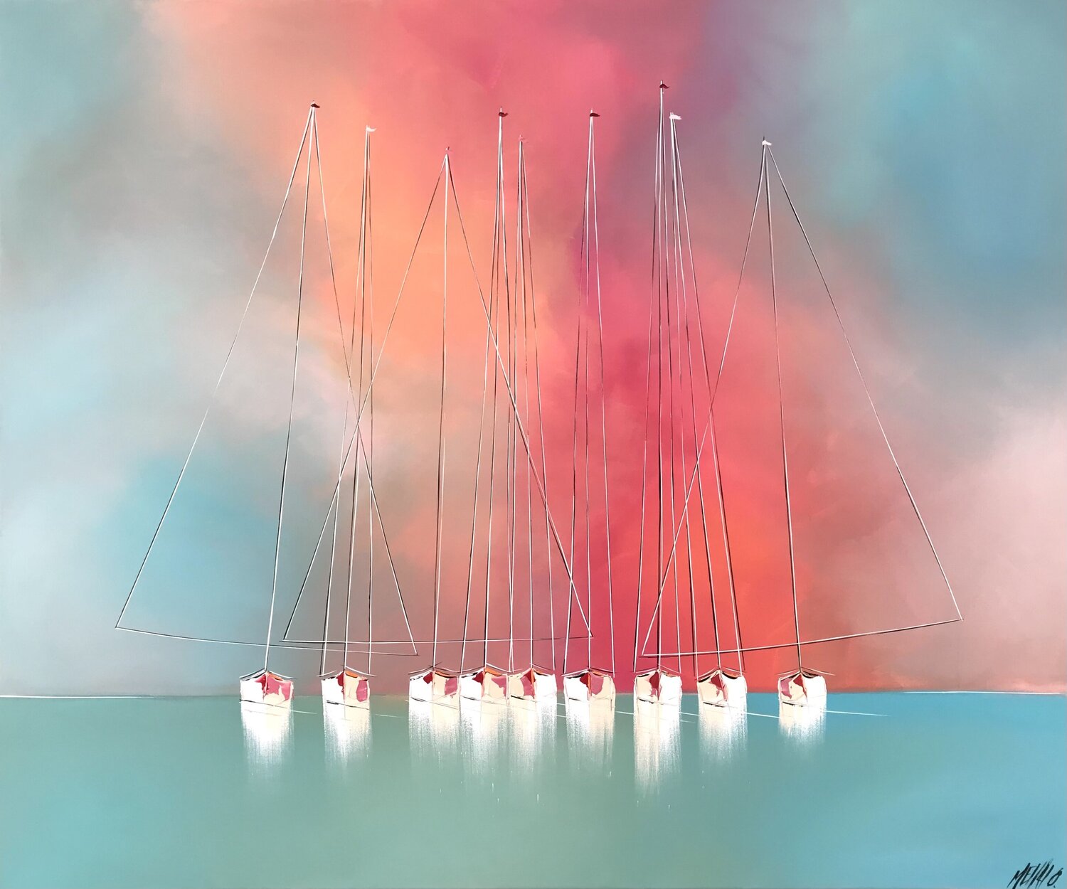 Liberté à l’horizon... (ESPRIT VOILE 2022) Olivier Messas Originalgemälde zu verkaufen