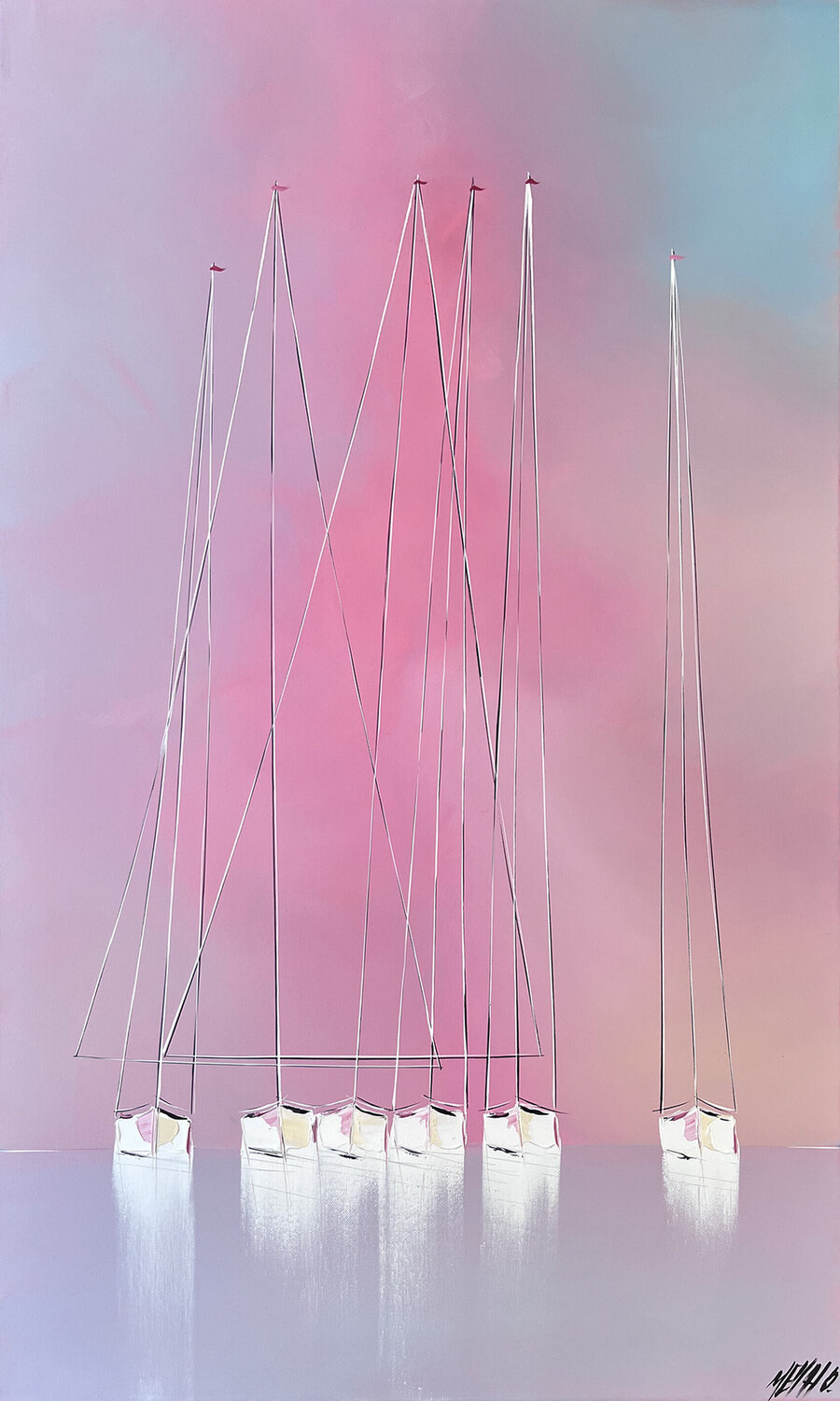 La vie en rose... (ESPRIT VOILE 2022) Olivier Messas Dipinto originale in vendita
