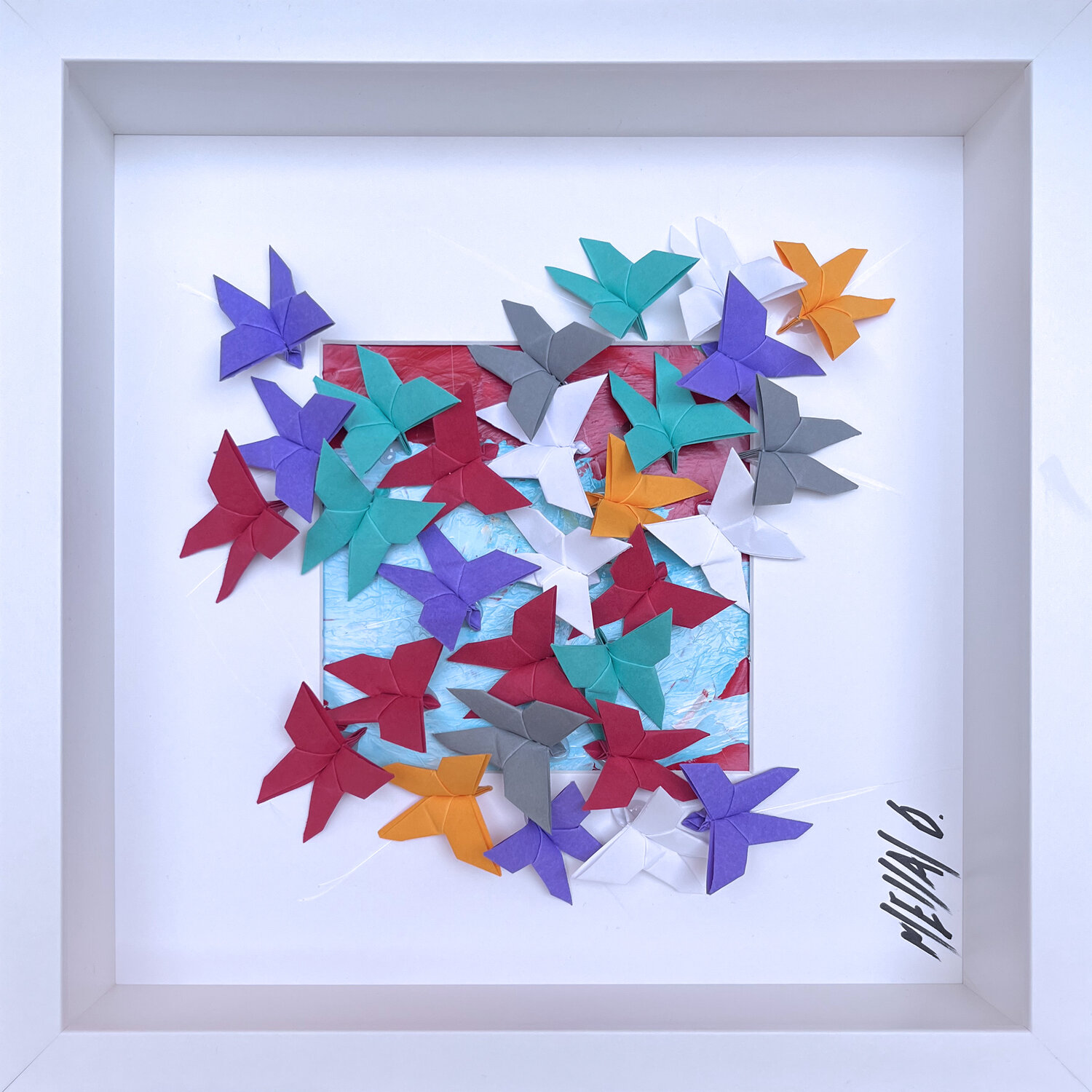 Battements... II (ORIGAMI 2022) Olivier Messas Werk auf Papier zu verkaufen