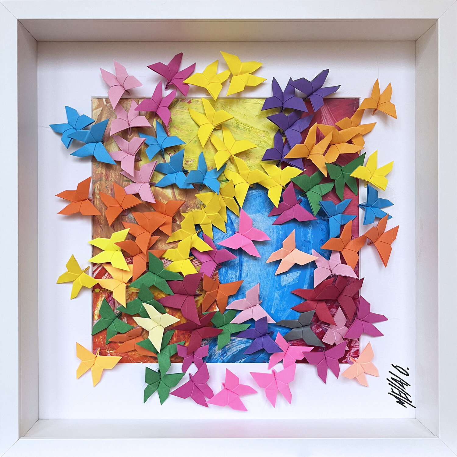 La vie en couleurs... (ORIGAMI 2023) Olivier Messas Werk auf Papier zu verkaufen