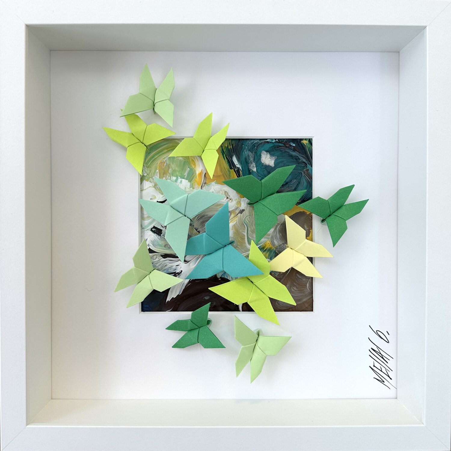 L’envolée bucolique... (ORIGAMI 2023) Olivier Messas Werk auf Papier zu verkaufen