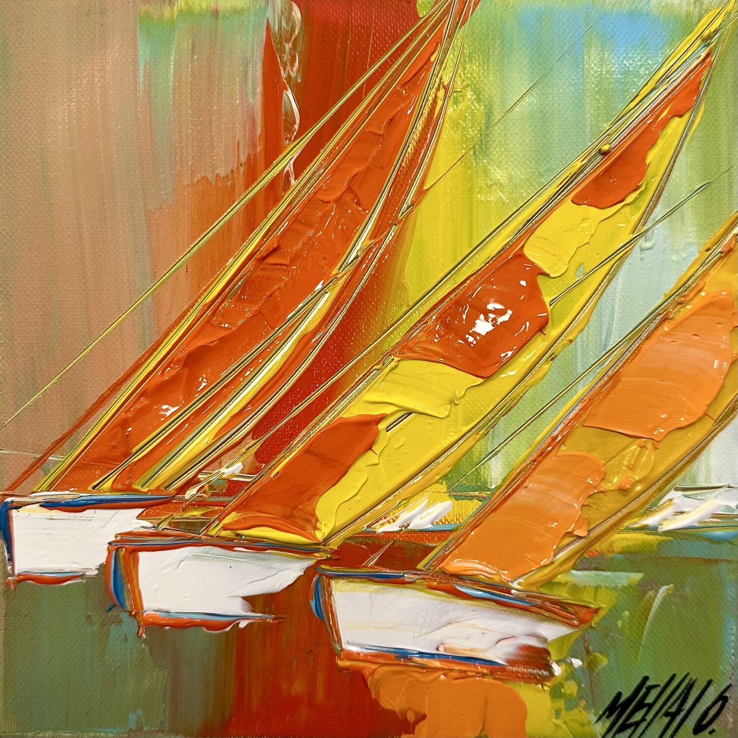 Un été en mer... (ESPRIT VOILE 2024) Olivier Messas Originalgemälde zu verkaufen