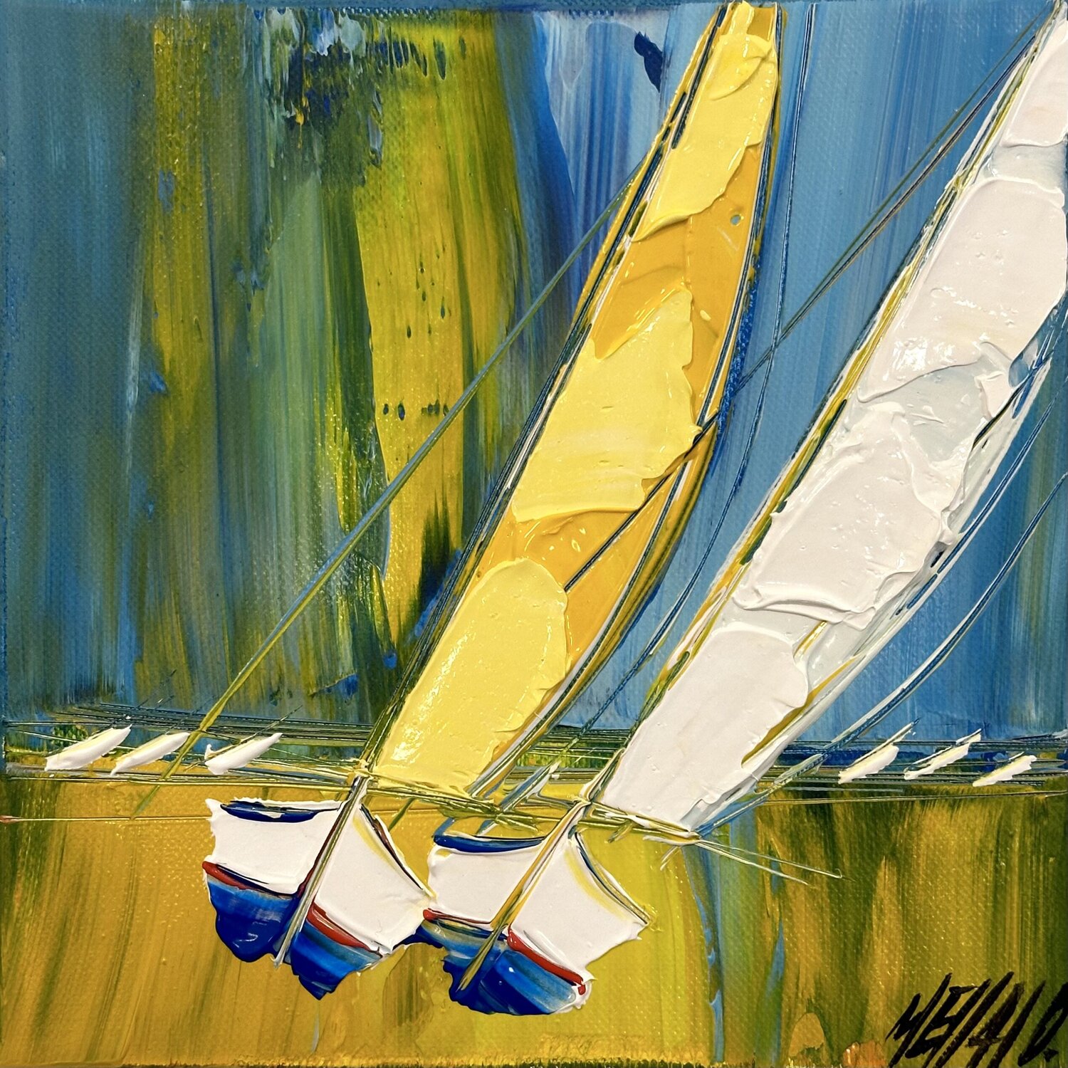 Les lumières du printemps... (ESPRIT VOILE 2024) Olivier Messas Originalgemälde zu verkaufen