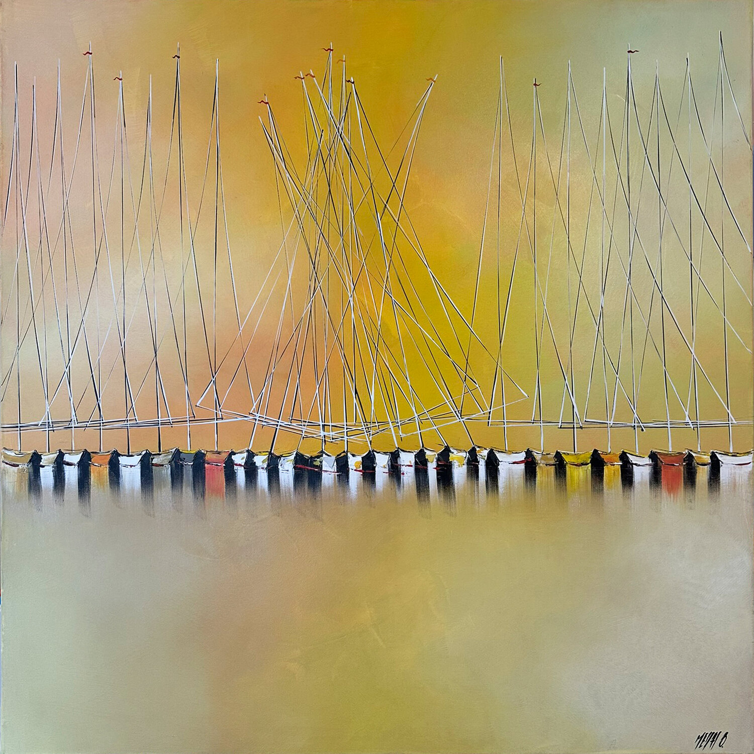 Horizon de lumière... (Esprit voile 2017) Olivier Messas Originalgemälde zu verkaufen