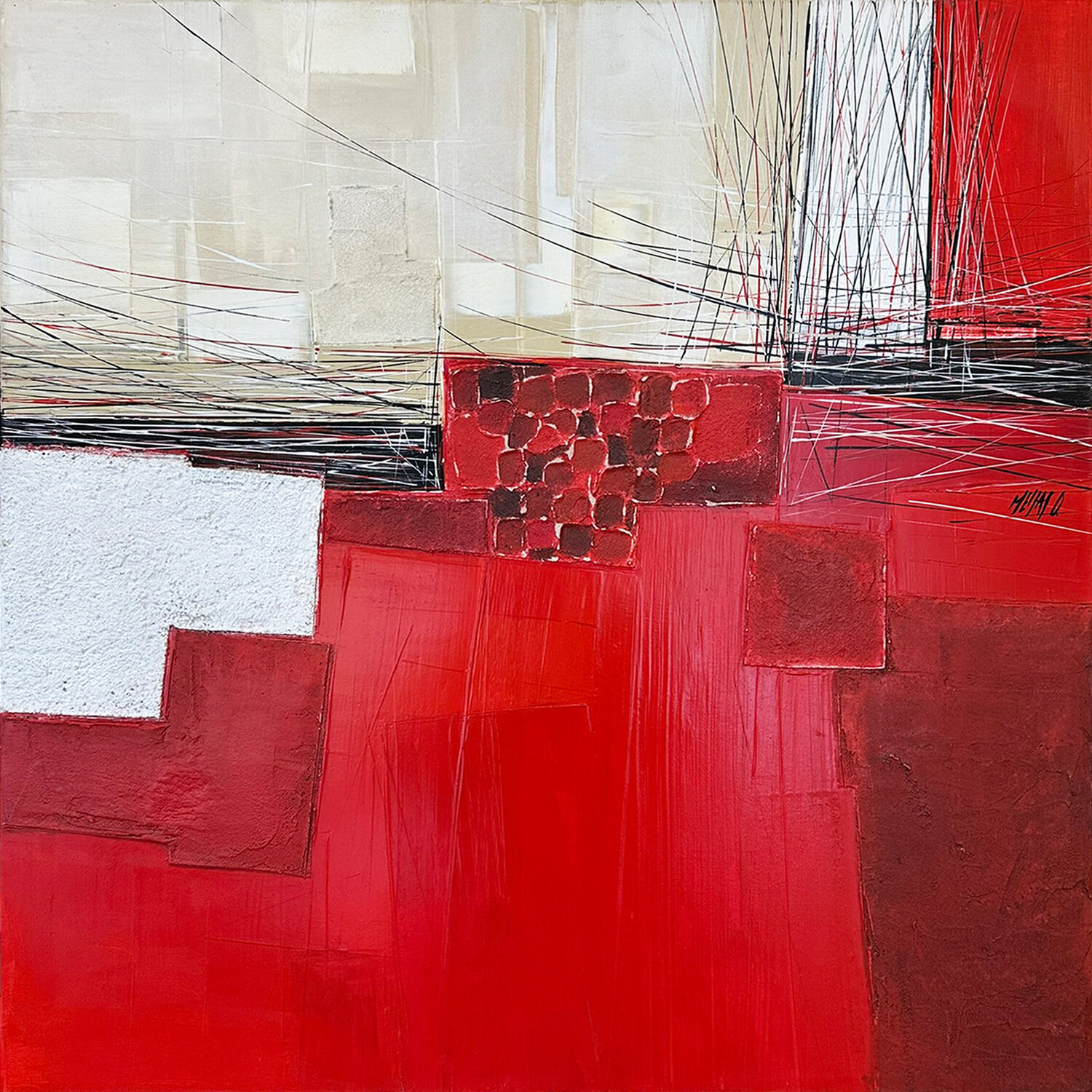 MEXICO... II (GÉOMÉTRIE NOAMDE 2016) Olivier Messas Originalgemälde zu verkaufen
