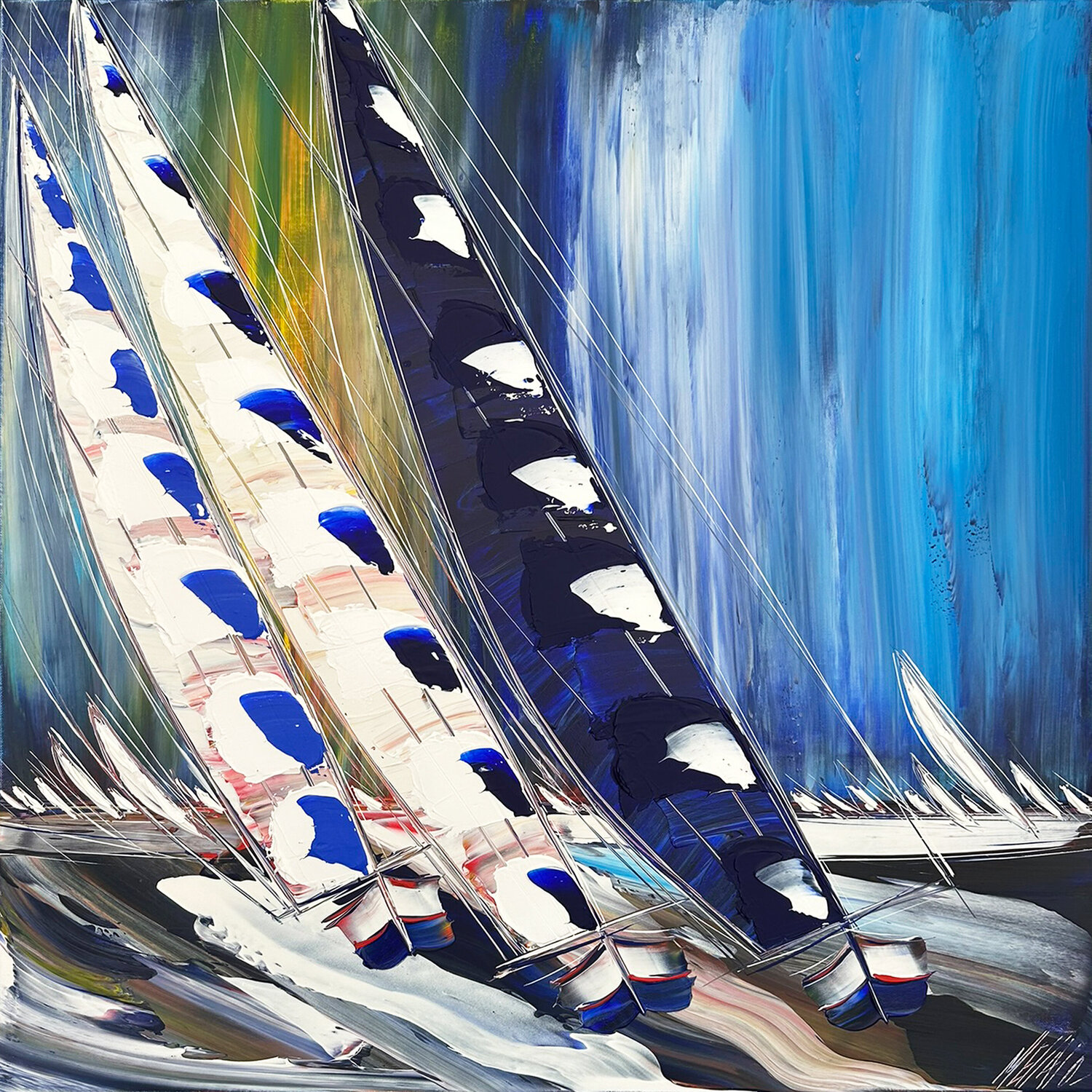 Le souffle de l'océan... (ESPRIT VOILE 2024) Olivier Messas Dipinto originale in vendita