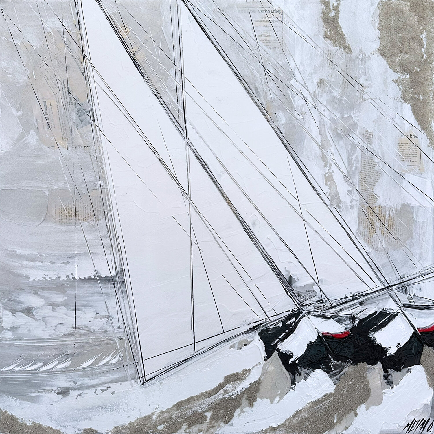 La traversée à deux… (PAYSAGE ABSTRAIT 2024) Olivier Messas Originalgemälde zu verkaufen