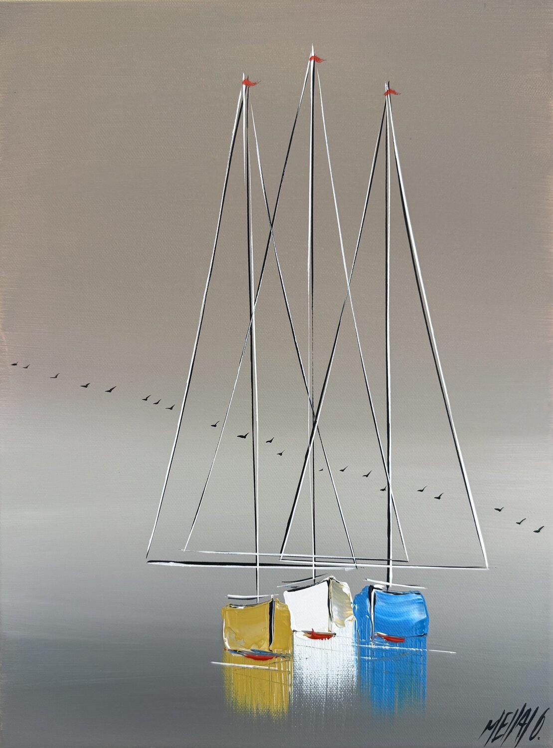 L’envolée... (ESPRIT VOILE 2025) Olivier Messas Originalgemälde zu verkaufen