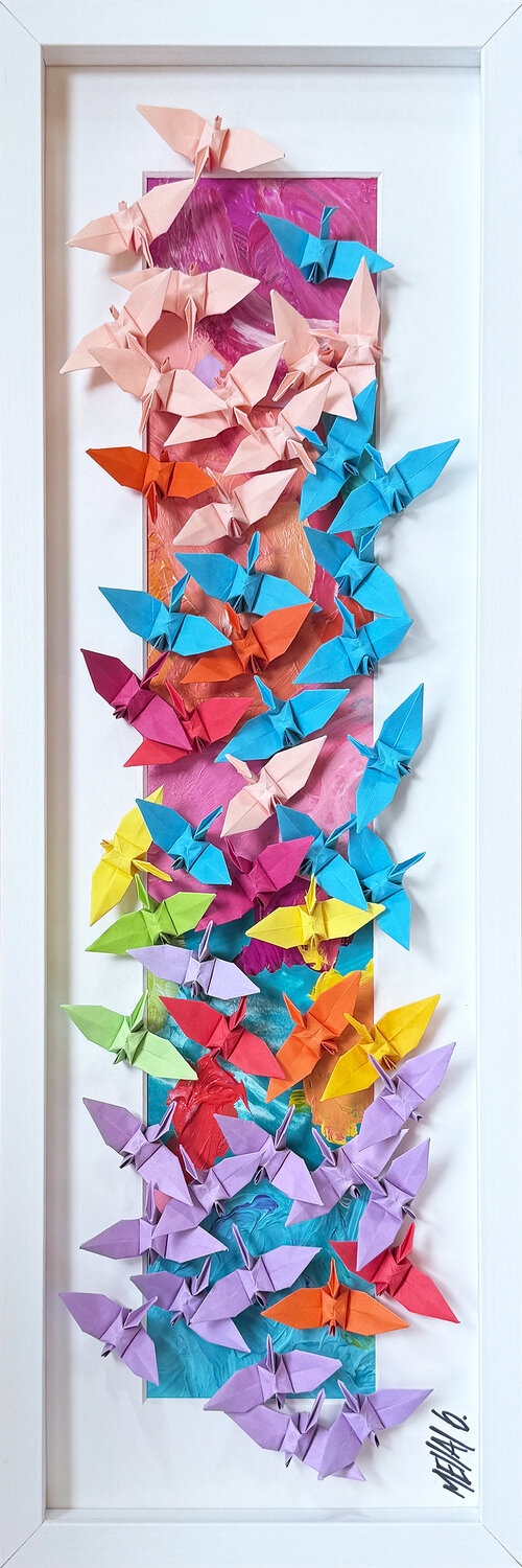Les couleurs de l'été... (ORIGAMI 2025) Olivier Messas Werk auf Papier zu verkaufen
