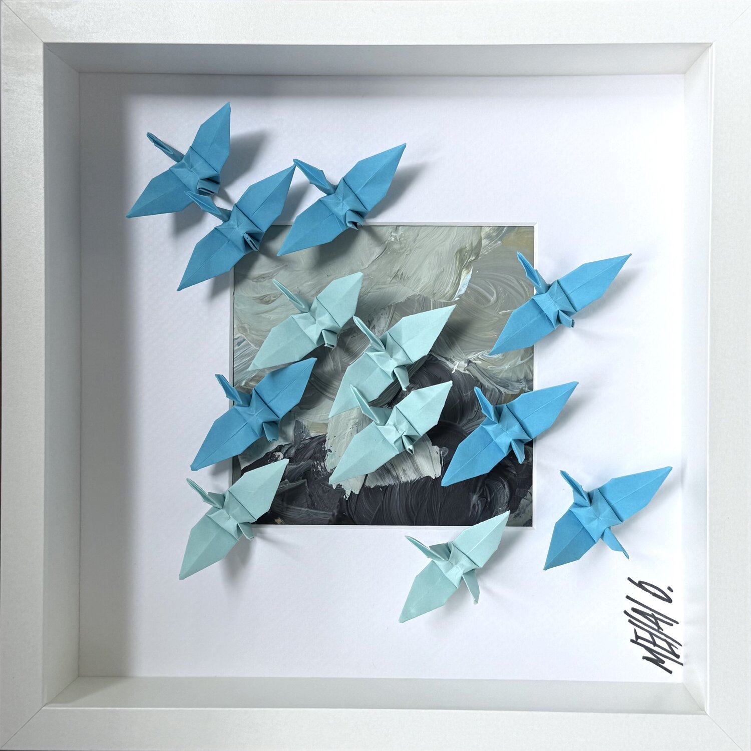 L’échappée bleue… (ORIGAMI 2025) Olivier Messas Werk auf Papier zu verkaufen