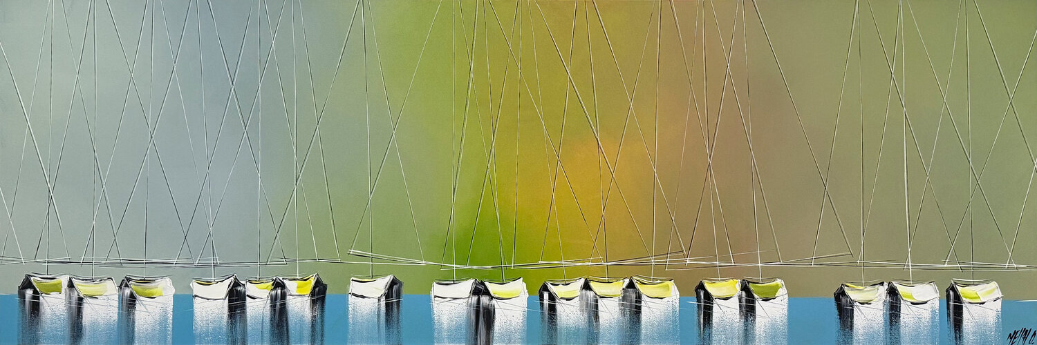 À l'aube des beaux jours... (ESPRIT VOILE 2025) Olivier Messas Originalgemälde zu verkaufen