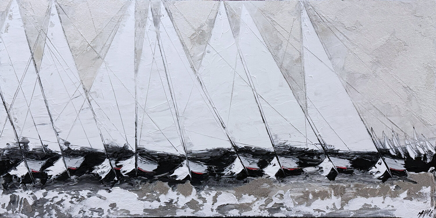 Course à l'horizon… (PAYSAGE ABSTRAIT 2026) Olivier Messas Originalgemälde zu verkaufen