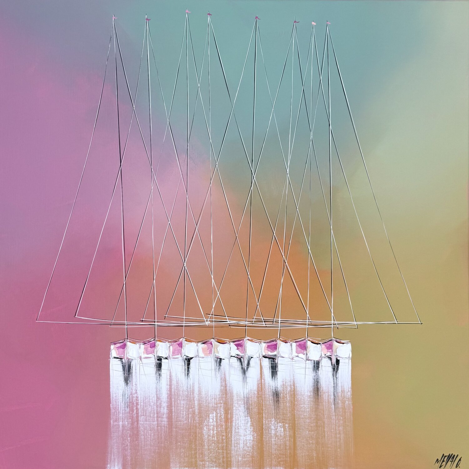 Un été en mer… (ESPRIT VOILE 2026) Olivier Messas Peinture originale à vendre