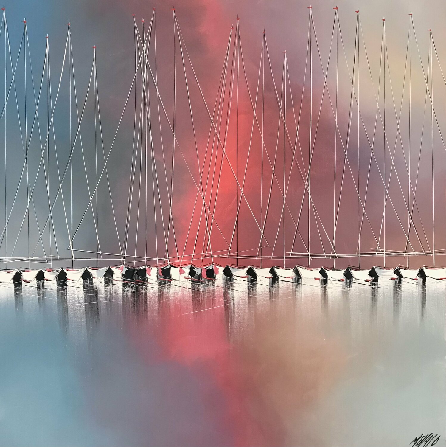 Lumière du soir... | « EVENING LIGHT... » (ESPRIT VOILE 2020) Olivier Messas Originalgemälde zu verkaufen