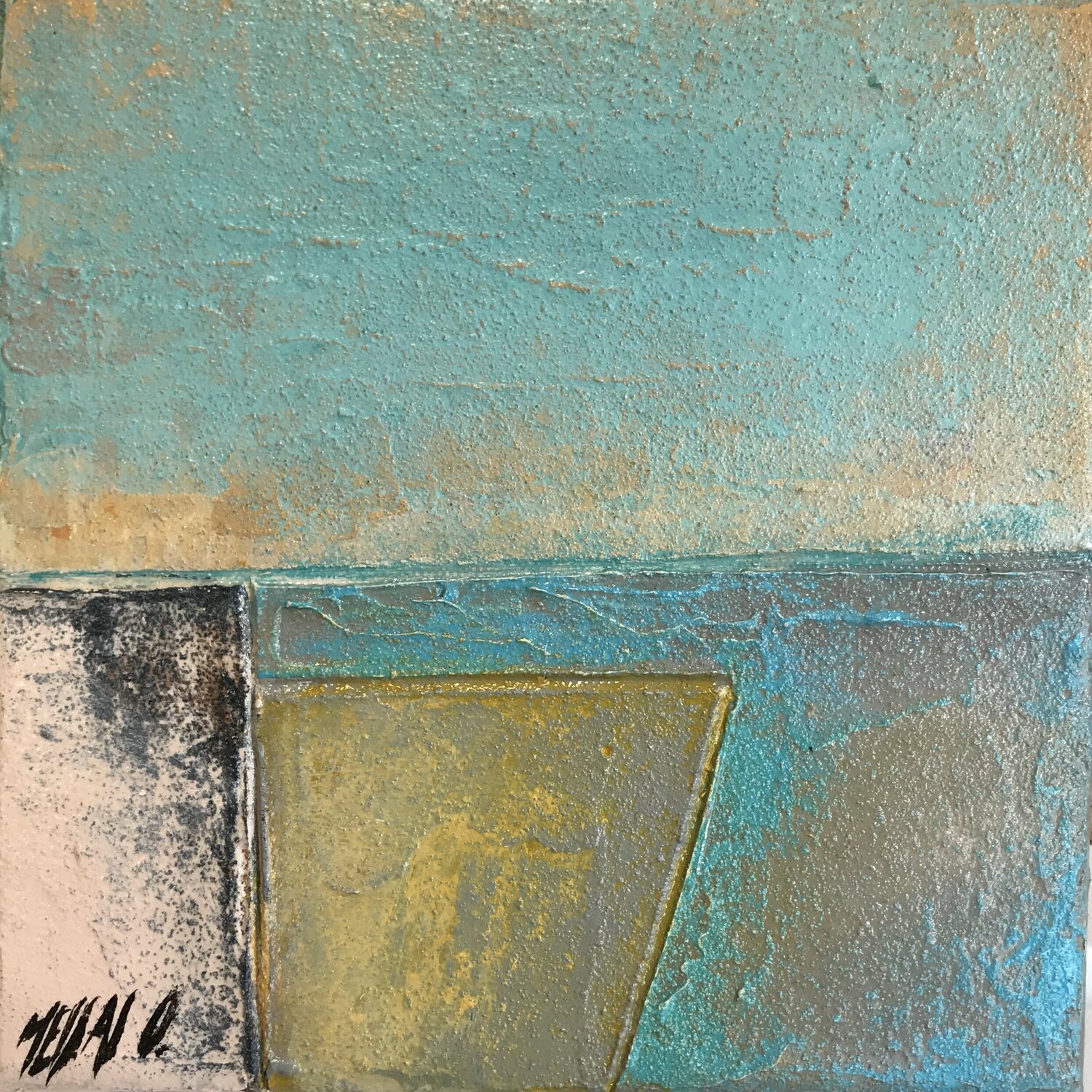 Petit paysage... "GÉOMÉTRIE NOMADE 2015" Olivier Messas Originalgemälde zu verkaufen
