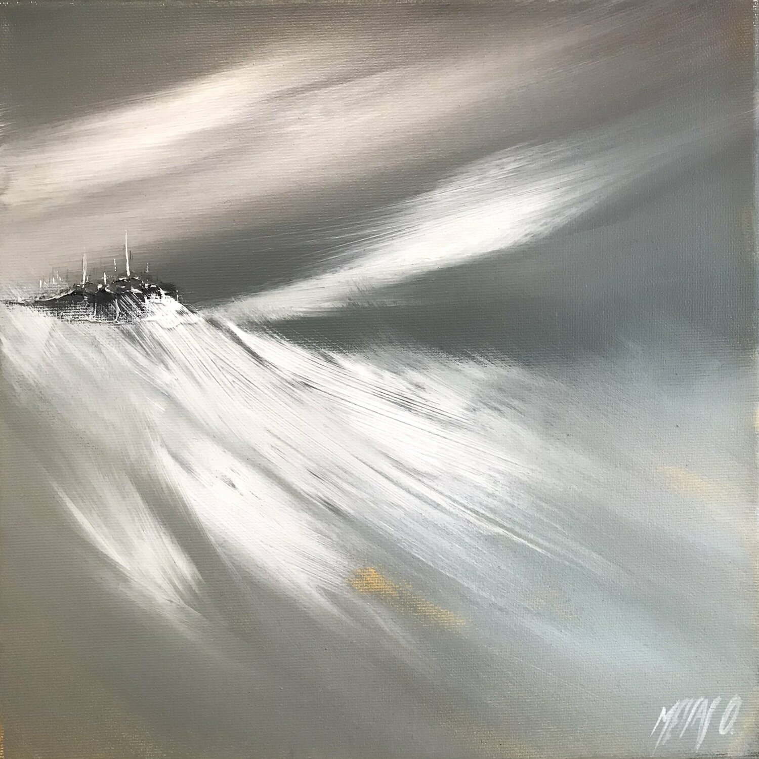 L’île des douceurs... (ENTRE CIEL ET MER 2014) Olivier Messas Originalgemälde zu verkaufen