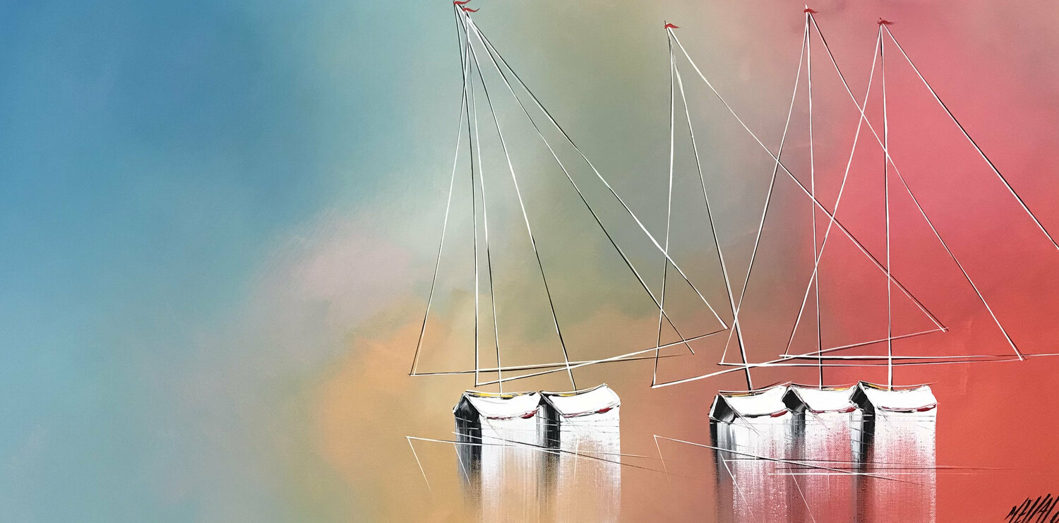 S’en aller à deux... (Esprit voile 2020) Olivier Messas Originalgemälde zu verkaufen