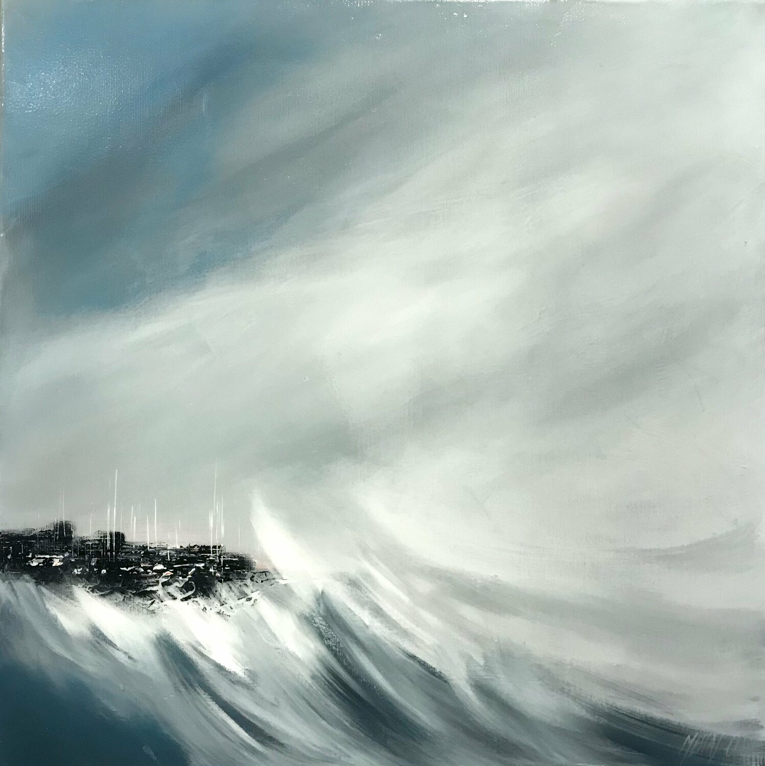 L’île aux moines... (ENTRE CIEL ET MER 2014) Olivier Messas Dipinto originale in vendita