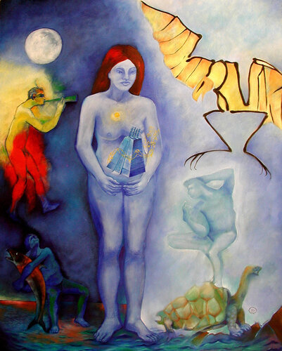 La Divina Madre de Telesforo Hugo Martinez Ramirez, Pintura a la venta en Singulart