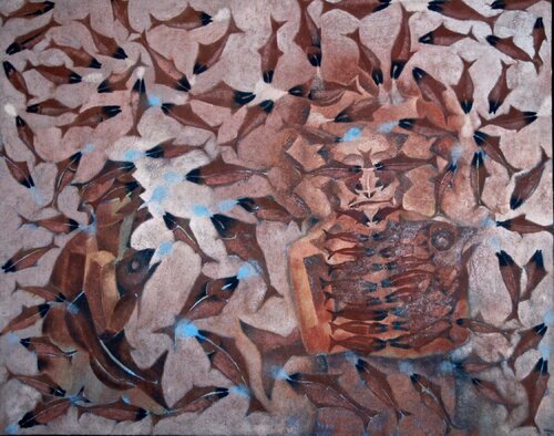 La vida del pez de Telesforo Hugo Martinez Ramirez, Pintura a la venta en Singulart